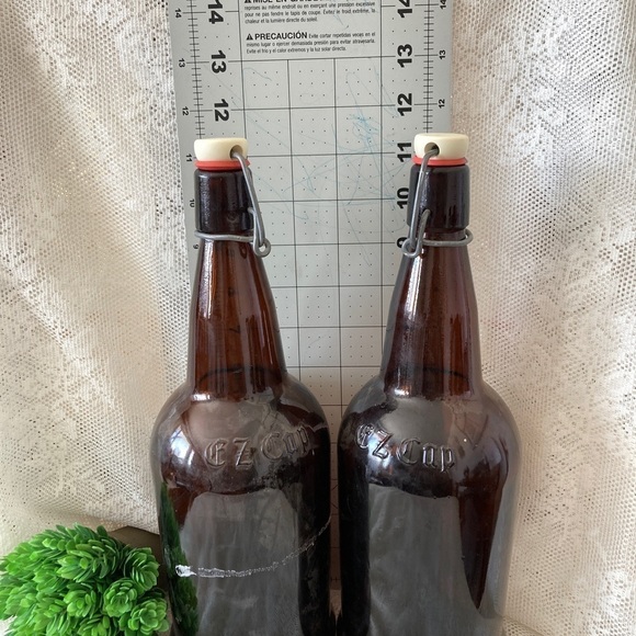 3 EZ Cap Glass Brewing Beer Bottle and 1 Unknown. All in great shape.Total of 4 - Picture 3 of 4